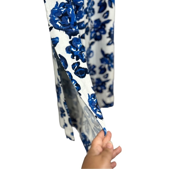 NWT Soft Surroundings Petalo Wide Leg Pants in Ikat Blue Size Small - Picture 5 of 11